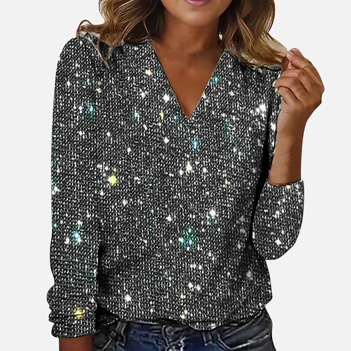 Léonie | Pull style diamant à col V