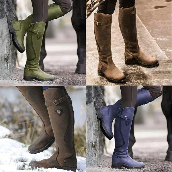 Émeline | Bottes d'équitation en cuir imperméable