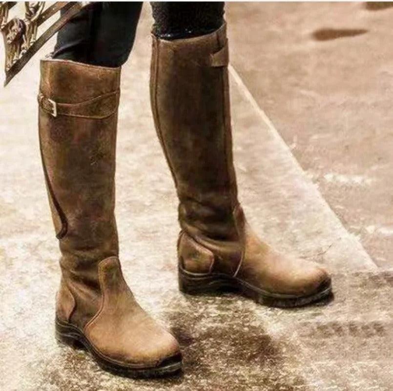 Émeline | Bottes d'équitation en cuir imperméable