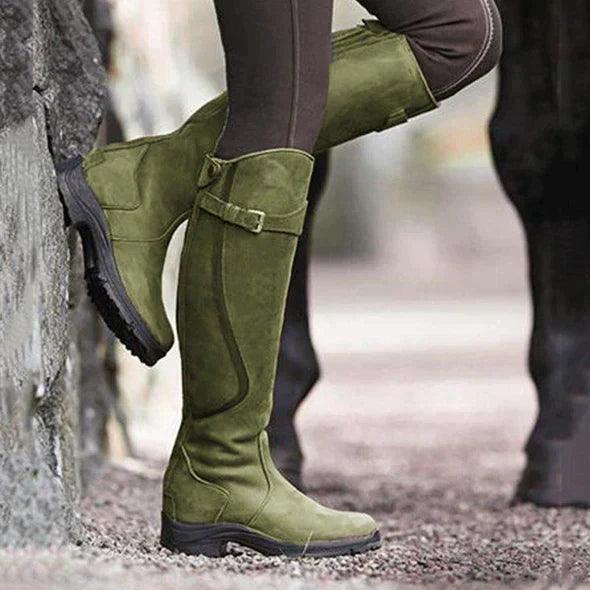 Émeline | Bottes d'équitation en cuir imperméable